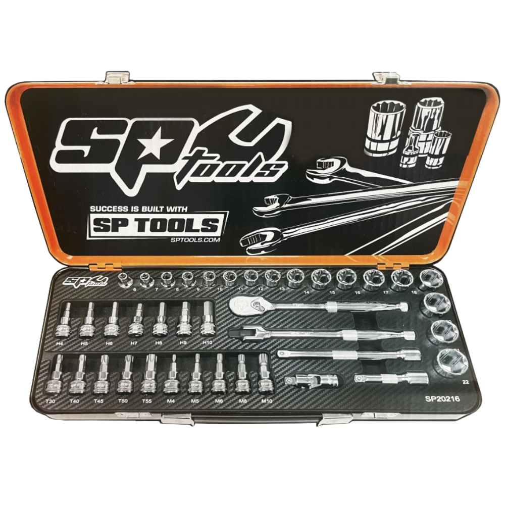Conjunto de Chaves de Caixa 3/8" – 39 Peças