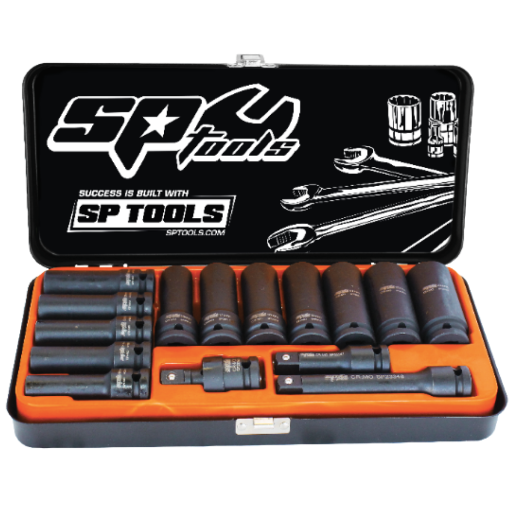 Conjunto de Chaves de Caixa de Impacto 1/2" – 15 Peças