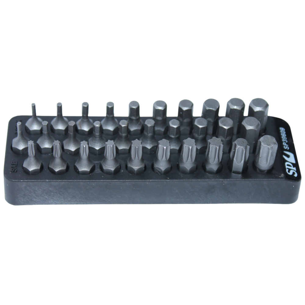 Metric, SAE & Torx Hex Bit Set – 30 Pieces
